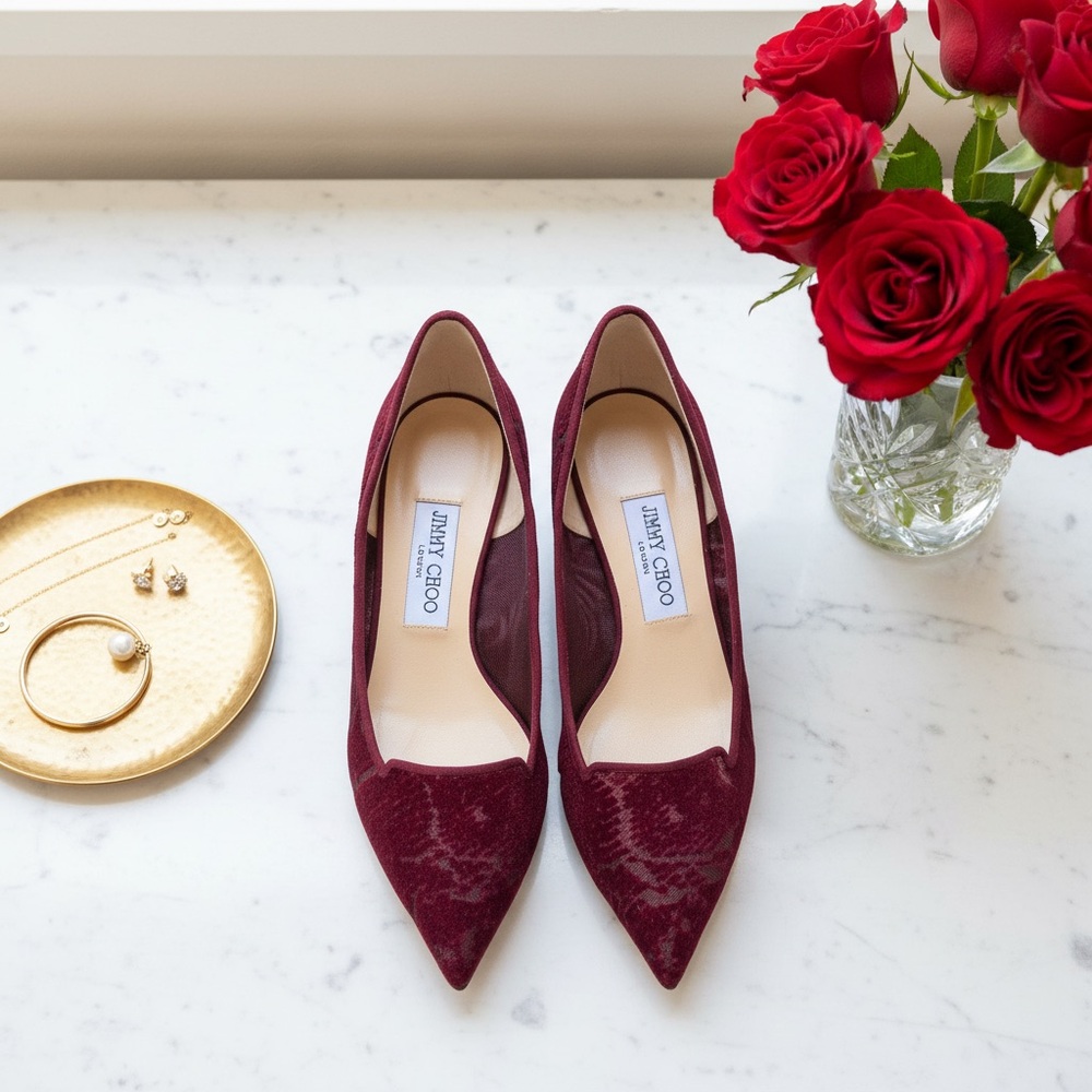 Jimmy Choo Dark Red Heels